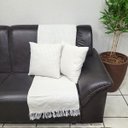 Ver imagem 2 de Manta Decorativa Xale 1,4x1,7m Quarto Sala + 2 Capa Almofada