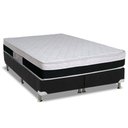 Ver imagem 1 de Cama Box Queen: Colchão Molas Ensacadas Luckspuma MasterPocket Roma + Base CRC Suede Black(158x198