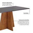 Ver imagem 5 de Mesa de Jantar 6 Lugares Retangular Tampo de MDP Jacarta Cinza/Mel
