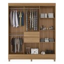 Ver imagem 5 de Cômoda Flora e Guarda Roupa Casal Munique Amêndola Touch - Demóbile