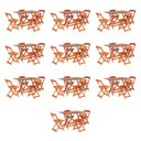 Ver imagem 2 de Kit 10 Conjuntos Dobráveis 120 X 70 com 4 Cadeiras Mel - Móveis Britz
