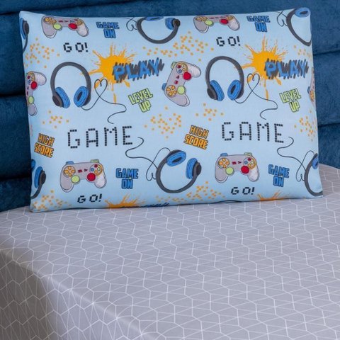 Jogo de Cama Lençol Bouti Infantil Kids Solteiro 02 Peças - Game