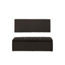 Ver imagem 1 de Kit Cabeceira e Calçadeira Vitoria 120 cm Suede Marrom Escuro