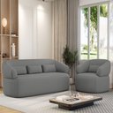 Ver imagem 1 de Conjunto Poltrona e Sofá Living Orgânico Duomo 2,00m Veludo Just Time