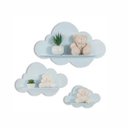 Ver imagem 1 de Decoração Infantil Prateleiras Nuvem Nicho 3 Un Quarto Azul