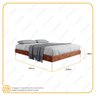 Cama Super King Sampa Marrom com Pés Everest Cromado - 3