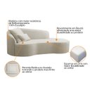 Ver imagem 4 de Divã Recamier Curvo Sala de Estar Recepção Inglaterra 200cm Lado Direito Bouclé - ADJ Decor Sala de