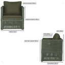 Ver imagem 2 de 4 Poltronas Madri Alumínio Corda Náutica Estofado 13 Trama Verde