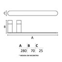 Ver imagem 2 de Porta Toalha Slim - Solano Polido