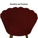 Ver imagem 4 de Poltrona Decorativa Pétala Pés Palito Suede Bordô - Ds Estofados