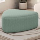 Ver imagem 2 de Kit 02 Puffs Decorativo Orgânico para Sala de Estar Living Trizza W01 Linho Verde Menta - Lyam Decor