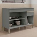 Ver imagem 3 de Balcão de Cozinha 120 Cm Line 3 Portas 1 Gaveta Gris - Kits Paraná