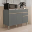 Ver imagem 1 de Balcão de Cozinha 120 Cm Line 3 Portas 1 Gaveta Gris - Kits Paraná