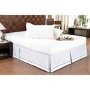Ver imagem 2 de Saia Cama Box Solteiro Babado Ponto Palito Branco (90x190) - Ortobom