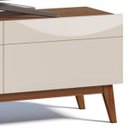 Ver imagem 3 de Rack Classic Imcal com 2 Gavetas 1.4 Off White Freijó -12275