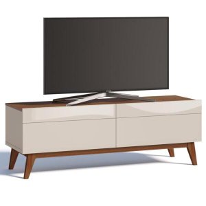Rack Classic Imcal com 2 Gavetas 1.4 Off White Freijó -12275