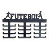 Porta Medalhas - Esporte FUTEBOL FEMININO - Preto com 24 suportes - Madeira MDF - 1