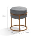 Ver imagem 4 de Puff Banqueta Riad Redondo Metal em Epoxi Anti Risco Veludo