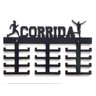 Porta Medalhas - Esporte CORRIDA MASCULINO - Preto com 24 suportes - Madeira MDF - 1