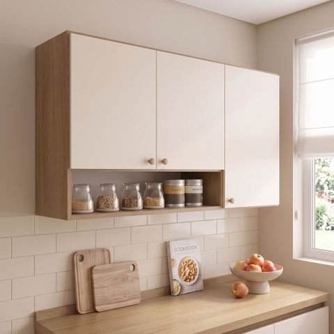 Cozinha Armário Aéreo 120cm 3 Portas Magnólia Yescasa
