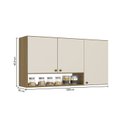 Ver imagem 5 de Cozinha Armário Aéreo 120cm 3 Portas Magnólia