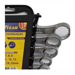 Jogo de Chave Combinadas 6 a 22 mm com 12 Peças - GOODYEAR-GYSPK5008 - 4 Jogo de Chave Combinadas 6 a 22 mm com 12 Peças - GOODYEAR-GYSPK5008 - 4