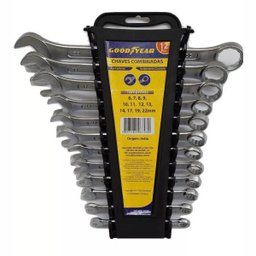 Jogo de Chave Combinadas 6 a 22 mm com 12 Peças - GOODYEAR-GYSPK5008 - 1 Jogo de Chave Combinadas 6 a 22 mm com 12 Peças - GOODYEAR-GYSPK5008 - 1