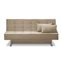 Ver imagem 2 de Sofá Cama 3 Lugares 1,80m Daise Suede Bege Madelina Decor