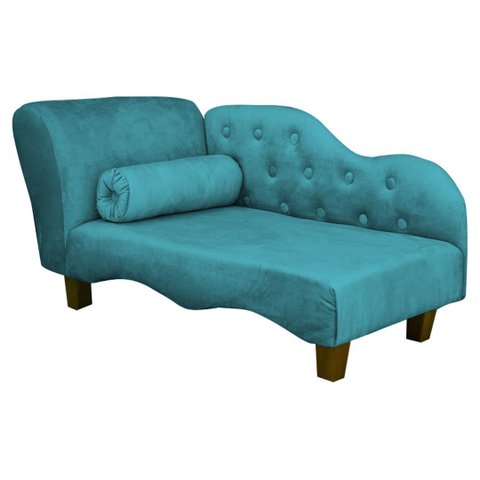 Caminha Pet Luxo Divâ Tecido Veludo Divini Decor:turquesa