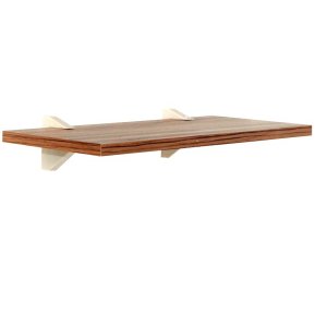 Prateleira MDF Reta com Suporte PEAD Ébano natural 20x60 D-Core