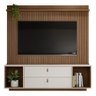 Home Dakar Estante Painel Tv Até 75 Polegadas Ripado Prateleira 2 Portas Basculante - Cedro/Off - 1