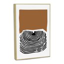 Ver imagem 1 de Quadro Decorativo Minimalista Linhas Pretas com Moldura Filete