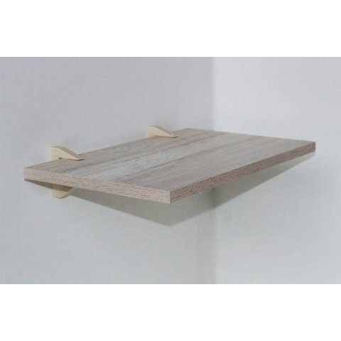 Prateleira MDF Reta com Suporte PEAD Mezzo Bianco 25x40 D-Core