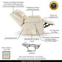 Ver imagem 3 de Poltrona do Papai Reclinável Sala de Cinema Madrid Elétrica Touch USB PU Bege G26 Gran Belo