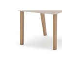 Ver mais imagens de Conjunto: Mesa Sala Jantar Natalí c/ Tampo Madeirado 120x80cm e 4 Cadeiras Nina Nature/Off White -