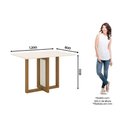 Ver imagem 5 de Conjunto: Mesa Sala Jantar Natalí c/ Tampo Madeirado 120x80cm e 4 Cadeiras Nina Nature/Off White -