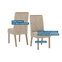 Ver imagem 3 de Conjunto: Mesa Sala Jantar Natalí c/ Tampo Madeirado 120x80cm e 4 Cadeiras Nina Nature/Off White -