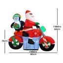 Ver imagem 2 de Papai Noel de Moto Inflavel Natal Pinguim Ajudante Presente Natalino Decoraçao Loja Shopping Hall En