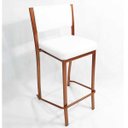 Ver imagem 3 de Kit 3 Banquetas EMPILHÁVEL Cobre alta assento e encosto Branco - Poltronas do Sul
