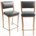 Ver imagem 1 de Kit 2 Banquetas EMPILHÁVEL Cobre alta assento e encosto Preto - Poltronas do Sul