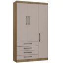 Ver imagem 1 de Guarda-roupa Modulado 132cm 3 Portas 4 Gavetas Paris Luciane