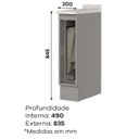 Ver imagem 3 de Balcao Porta Toalha Tampo 20cm C362 Americana Cinza Calcare Henn