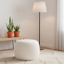 Ver imagem 2 de Puff Boreal 55cm Bouclé Off White - Sallar Home