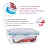 Conjunto 4 Pote Vidro Hermético Marmita Tampa Plástico 640ml - 3