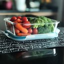 Ver imagem 4 de Conjunto 4 Pote Vidro Hermético Marmita Tampa Plástico 640ml