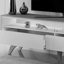 Ver imagem 7 de Rack para TV até 75 Polegadas 100% MDF 180cm Pés em Madeira Maciça Laqueado 2 Gavetas Áustria