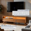Ver imagem 4 de Rack para TV até 75 Polegadas 100% MDF 180cm Pés em Madeira Maciça Laqueado 2 Gavetas Áustria