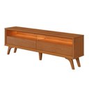 Ver imagem 2 de Rack para TV até 75 Polegadas 100% MDF 180cm Pés em Madeira Maciça Laqueado 2 Gavetas Áustria