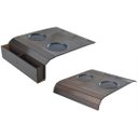 Ver imagem 1 de kit 2 Suporte Porta Copos Com Porta Controle Braço Sofá Casa COR:MARROM ESCURO