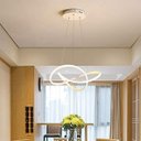 Ver imagem 3 de Lustre Pendente 3000k Led Luminaria Arco Infinito Perfil Orgon Hall de Entrada Recepçao Hotel Modern